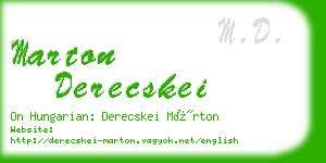 marton derecskei business card